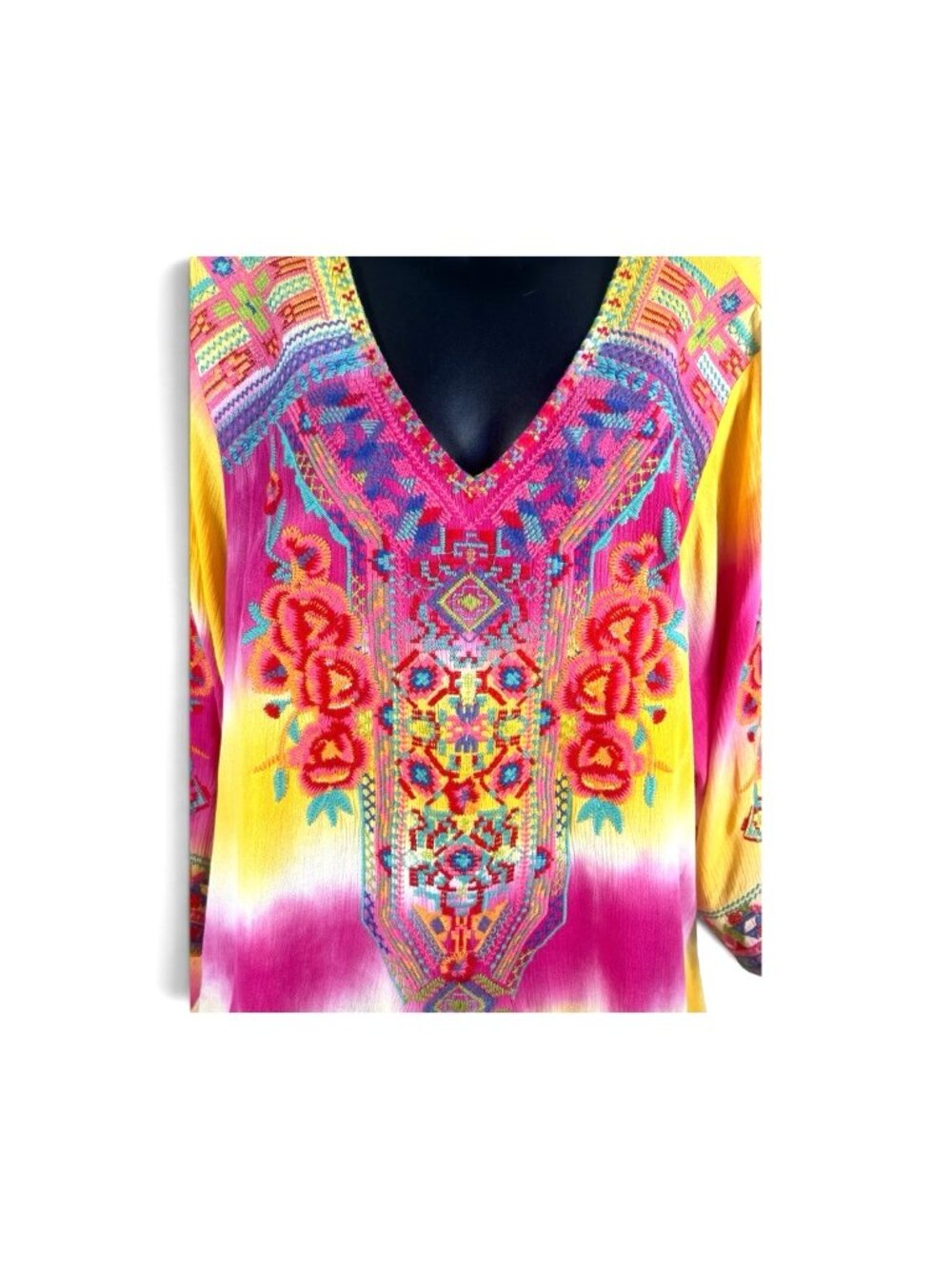 Caleaas Embroidered Boho Festival Tunic size Large - Picture 4 of 9